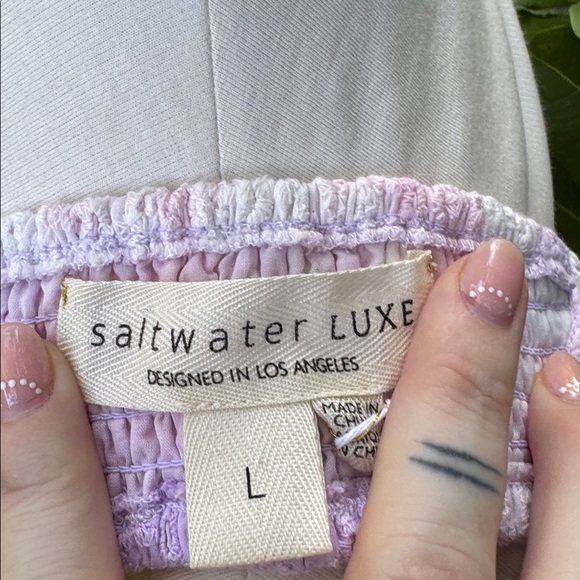 SALTWATER LUXE eyelet lace MINI DRESS, NWT, size Large - Picture 8 of 10